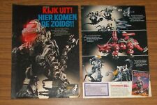 Seltene Werbung Tomy ZOIDS Mighty Zoidzilla Mammoth Gorgon Trooperzoid 1985