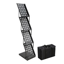 Prospektständer Katalogständer Werbeaufsteller faltbar DIN A4 Schwarz mit Tasche