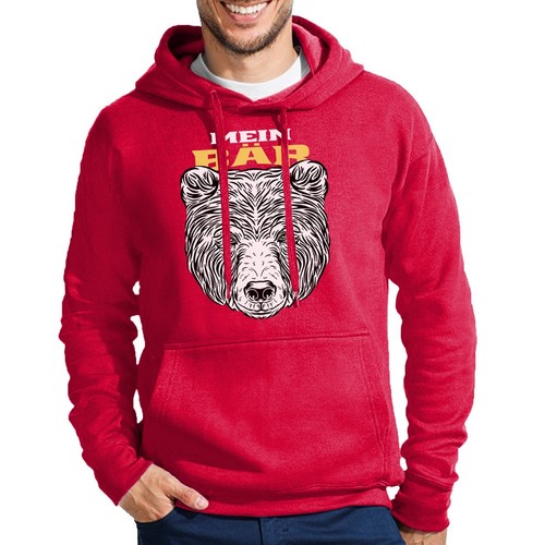 Herren hoodie mein bär - herren,