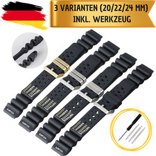 Silikon Uhrenarmband 20/22/24mm  Ersatz Armbanduhr Taucher Uhr Gummi Band