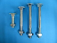 Schloßschrauben mit Muttern verzinkt Din603 Flachrundschrauben M5,M6,M8,M10,M12