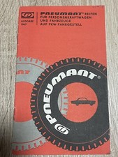 Pneumant Betriebsvorschrift Reifen - Für PKW, Fahrzeuge auf PKW Gest. - DDR 1967