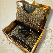 Deko Truhe mit Gebetsteppich Sajjada Gebetskette Tesbih+Quran Kerim mit QR Code