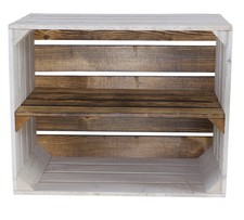 Weißes Regal - Apfelkiste