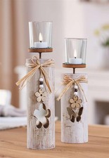 Holz Windlicht Säule