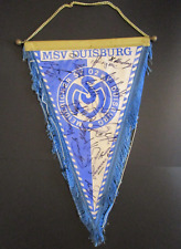 Autogramm Wimpel MSV Duisburg etwa 1985  , Maß: 40 x 25,5 cm