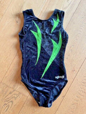 AGIVA Wettkampfanzug/ Turnanzug / Gymnastikanzug, schwarz, samt, TOP!!! Gr. 12