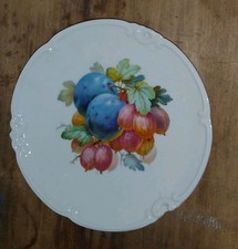 Thomas Bavaria   Kuchenteller mit schönem Obstdekor und Reliefrand 