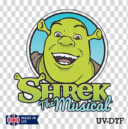 Shrek dtf aufkleber glas - uv,