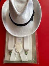 Al Capone, 20er Jahre, Hut mit Hosenträgern im Set