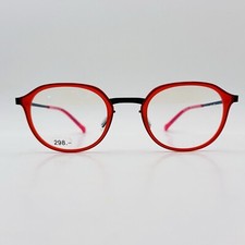 De Stijl Brille Damen oval rot schwarz design Mod. Bastiaan 7539 Holland NEU