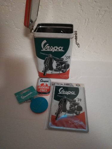 Vespa blechdose mit - blechdose,