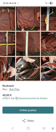 Rucksack neu