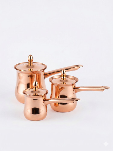 Kupfer kaffeekocher set tlg - kaffeekocher, 3
