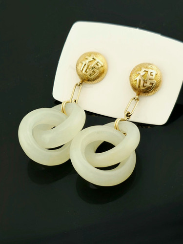 Ohrstecker lang gold 585 mit - ohrstecker,
