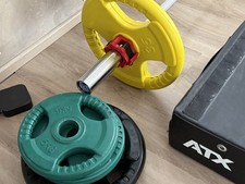 Hantelstange (50mm) + Bumper Plates (50mm) + Drop Blocks