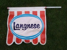 Eisfahne Langnese 80er 90er Jahre alt Werbung Deko Gaststätte Kiosk Wendezeit 