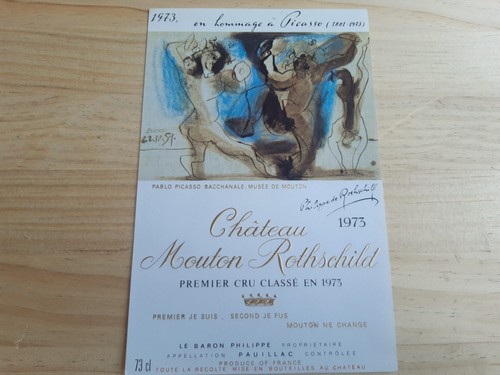 Weinetikett chateau mouton - weinetikett,