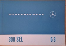 Original Mercedes-Benz Betriebsanleitung für 300 SEL/8 6.3 von 1968