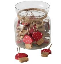 4 STK Fliegenpilze Hänger Pilze Holz Fliegenpilz Glücksbringer b491 Glückspilze