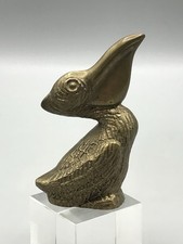 Massive Messing Figur Pelikan