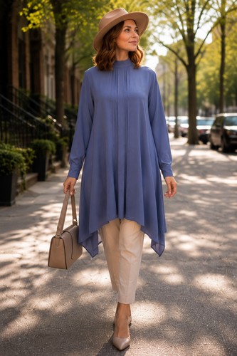 Setrms long tunika blau - long,