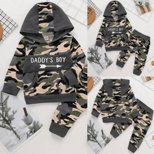 Neugeborenes Baby Jungen Camo Hoodie Top Hose Herbst Babykleidung Suit Kleidung