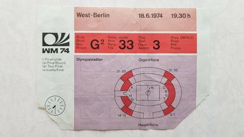 Ticket 1974 ddr chile - 1974, :