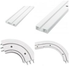 1-2 läufig Gardinenstange Innenschiene Decke weiß Schiene 100 Gardinenröllchen W