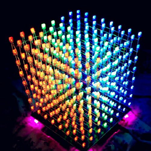 Led lichtwürfel 8x8x8 cube - 3d,