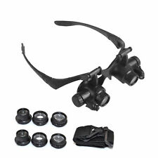 LED Lupenbrille mit licht Kopflupe Juwelier Uhrmacher Lupe 10x 15x 20x 25x MGJ