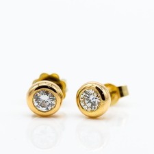 Ohrstecker 750/18K Gelbgold Diamanten ca. 0,5ct G/VS1
