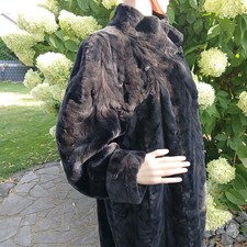  Nerzjacke Swinger Antrazith Samtweich Geschorene Nerzjacke Pelzmantel