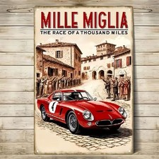 Blechschild Milli Miglia 1000