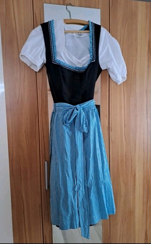 Dirndl türkis kariert 46 - dirndl,