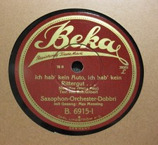 SAXOPHON ORCHESTER DOBBRI Ich hab' kein Auto, ich hab' kein Rittergut BEKA (458)