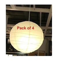 4x Pendelleuchte Schirm weiß handgefertigt kühl warm einzigartig Dekoleuchte UK 45cm