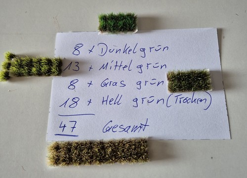 Grasbüsche in 4 farben - x,