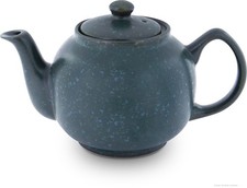 Bunzlauer Keramik 1L Teekanne / Kaffeekanne B=23,0cm, H=14,3cm, Dekor ZIELON