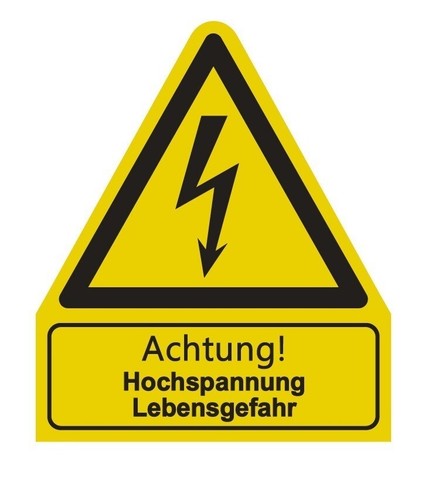 Aufkleber achtung - aufkleber, "achtung