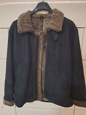 GIORGIO MOBIANI ,Echtes Wild Fell und Leder, warme Winterjacke Gr. 40 schwar neu