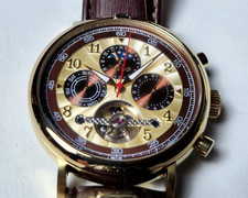 PortaS Automatikuhr,vergoldet,offene Unruh,5 ATM(Artikel Nr.0873)