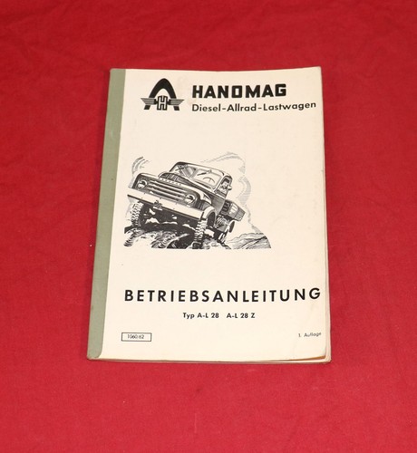 Betriebsanleitung hanomag l - hanomag, a-l