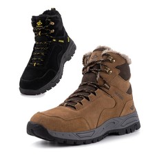 JACKSHIBO Herren Winterstiefel Stiefeletten Gefüttert Winterschuhe Herrenschuhe