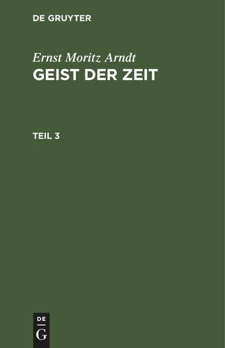 Ernst moritz arndt - ernst, geist