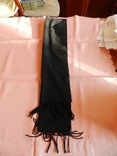 Cashmink Schal, schwarz, Fransen, Damen, Weich wie Wolle, Made in Germany [2288]