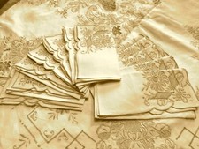 Antike Handarbeits Rarität für die festliche Tafel,  24  Servietten 200x166
