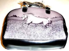 ♥ Hand Tasche ideal für Putzsachen Retro-Design "Mario Moreno" Pferd im Galopp ♥