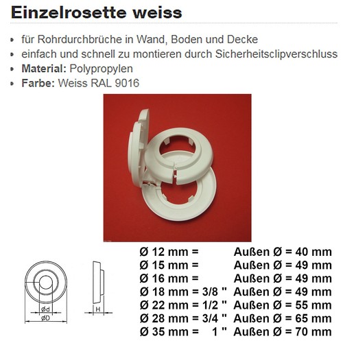 Einzelrosette,Doppelros