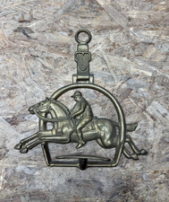 Großer Messing Türklopfer „Reiter auf Pferd“ – Made in Italy – 25 cm – Wanddeko